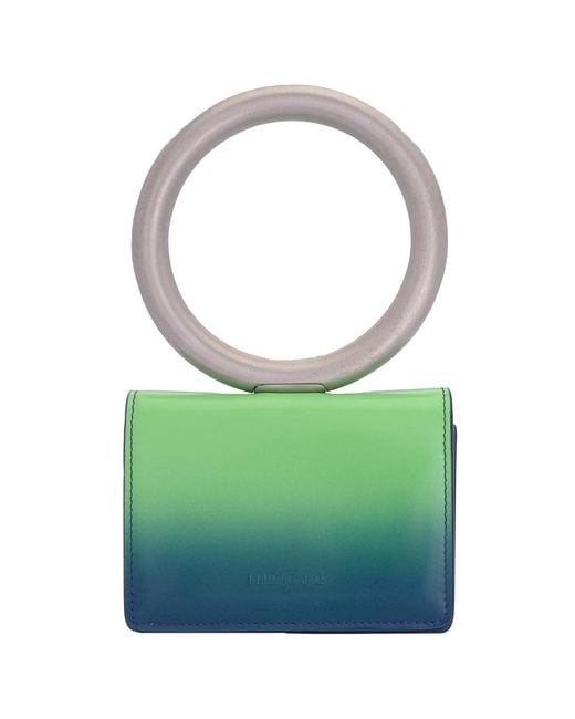 Ferragamo Green Airbrushed Micro Pouch