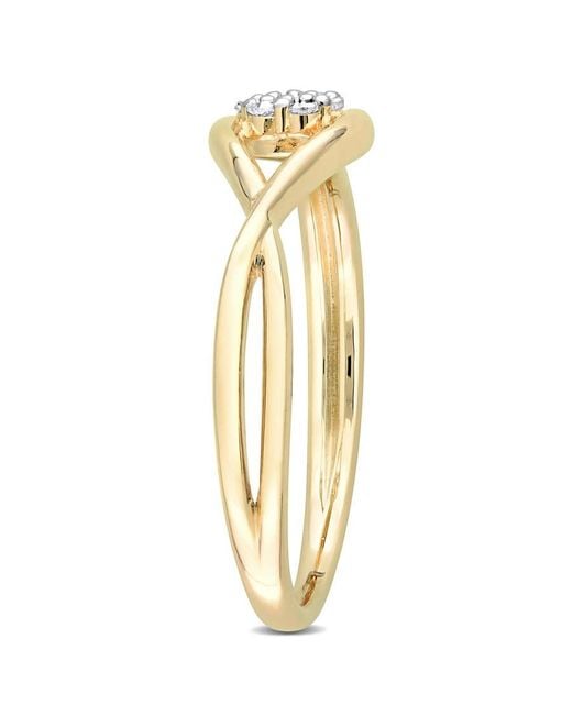 Amour Metallic Diamond Accent Infinity Promise Ring