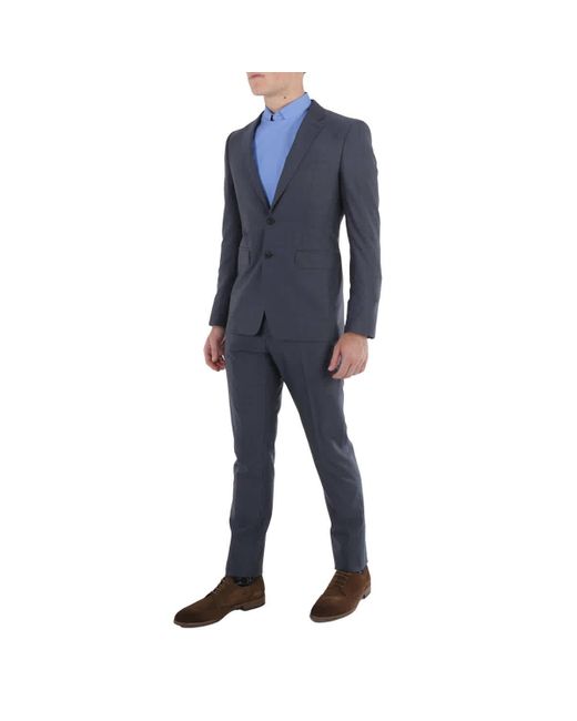 Burberry Blue Stirling Wool Suit for men