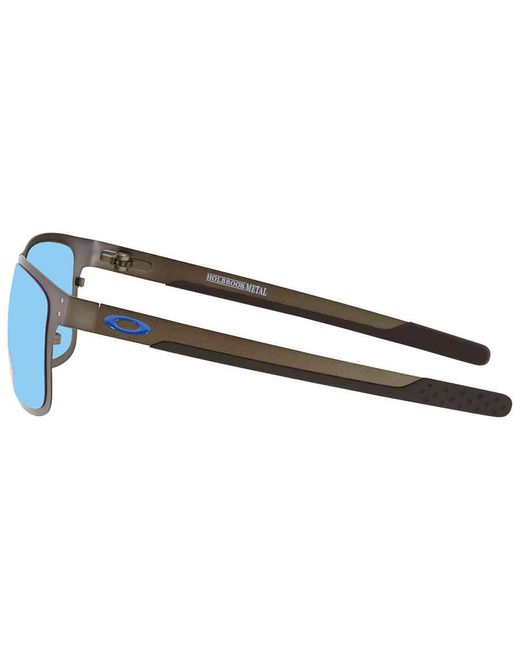 Oakley Blue Holbrook Metal Polarized Prizm Sapphire Square Sunglasses Oo4123 412307 55 for men