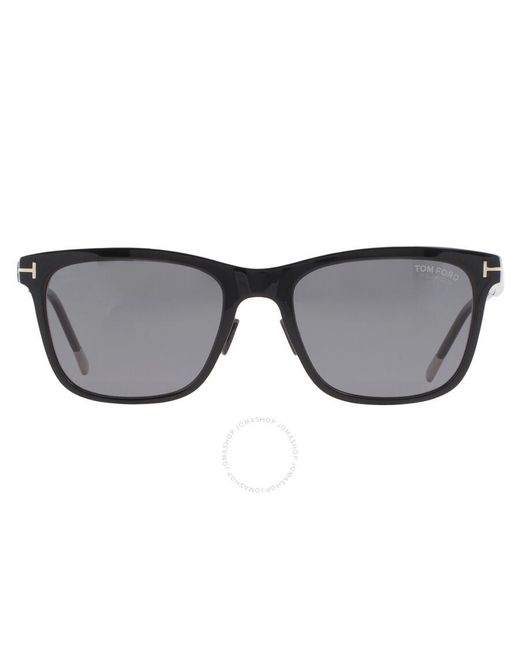 Tom Ford Gray Polarized Smoke Square Sunglasses Ft0955-d 01d 57 for men