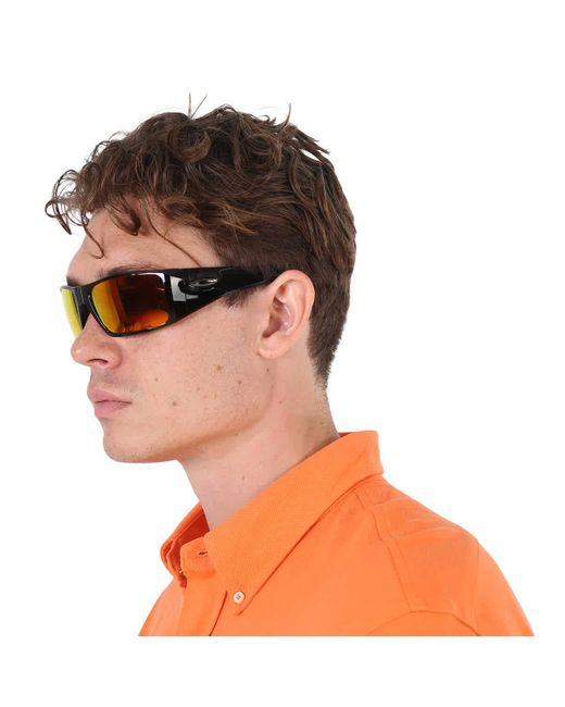 Oakley Brown Heliostat Prizm Ruby Wrap Sunglasses Oo9231 923106 61 for men
