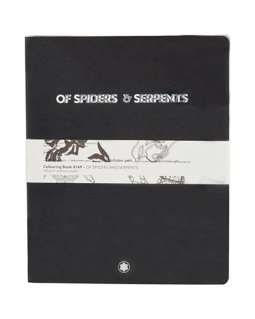 Montblanc Black Adult Coloring Book Of Spiders And Serpents