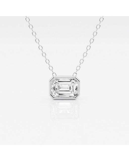 Brilliant Diamond Metallic 14Kt 1.00 Carat Lab Grown Diamond Pendant Necklace For
