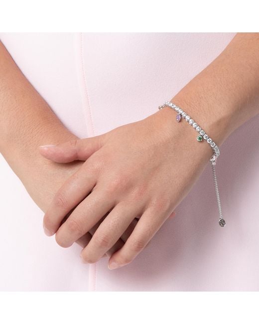 Swarovski Metallic X Ariana Grande Rhodium Plated Crystal Bracelet for men