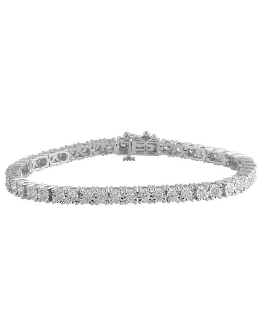 Brilliant Diamond Metallic 14Kt 3.00 Cttw Lab Grown Diamond Tennis Braceletfor for men