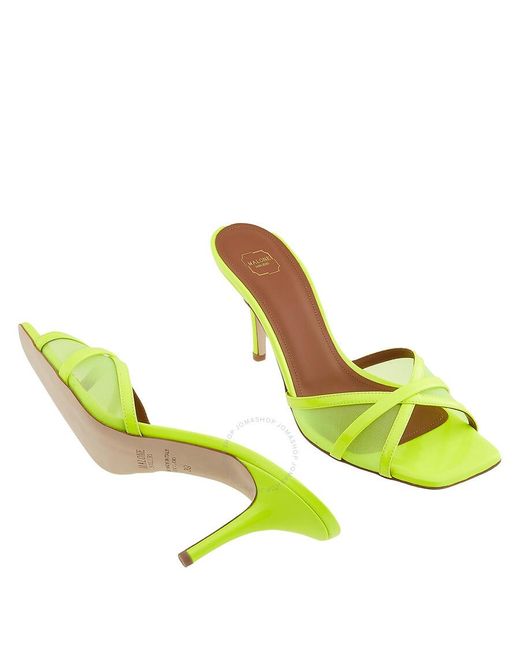 Malone Souliers Green Neon Perla 70 Leather Mesh S