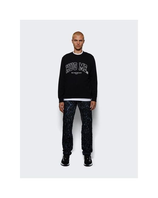 Givenchy Gray Patterned Denim Trousers for men