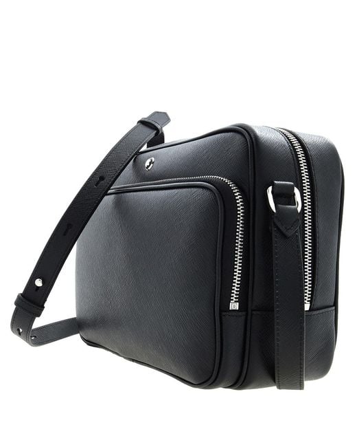 Montblanc Black Sartorial Leather Messenger Bag