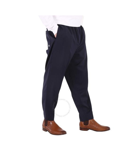 Etudes Studio Blue Wool Jalousie Trousers for men