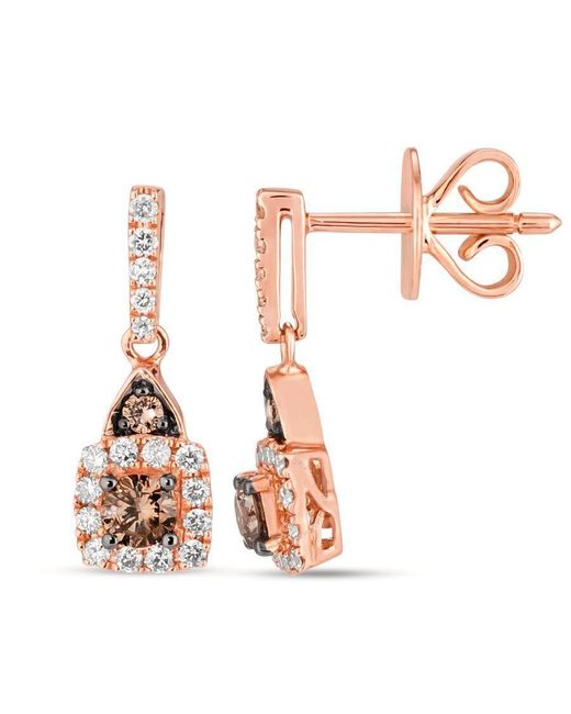 Le Vian Pink Chocolate Solitaire Earrings Set