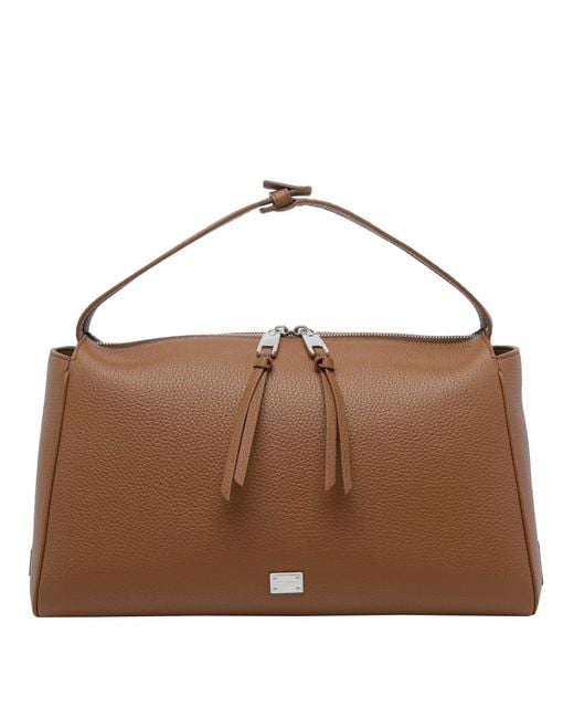 Dolce & Gabbana Brown Dolce & Gabbana Vittoria Calfskin Shoulder Bag for men
