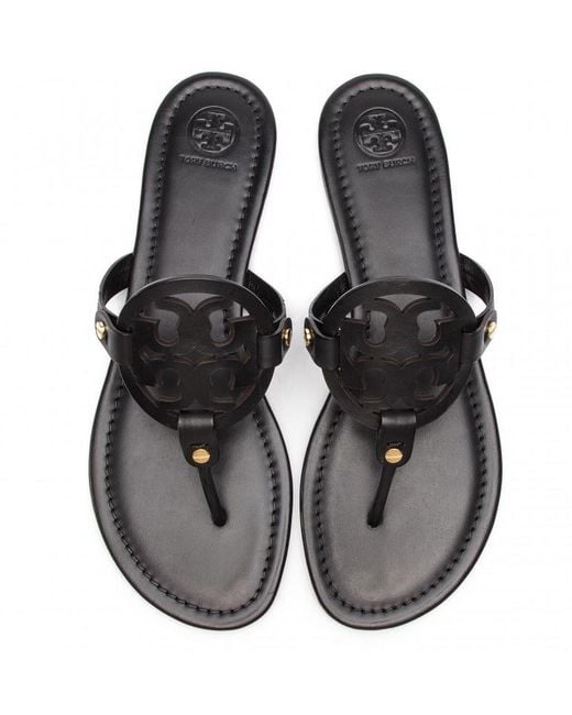 Tory Burch Black Ladies Leather Miller Sandals, Brand