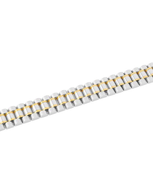 Robert Alton Metallic Watch Link Stainless Steel Bracelet With Finish for men