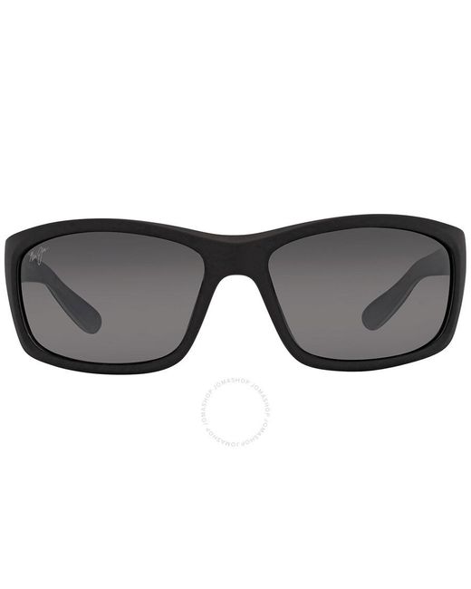 Maui Jim Black Kanaio Coast Neutral Grey Rectangular Sunglasses 766-02md 61 for men