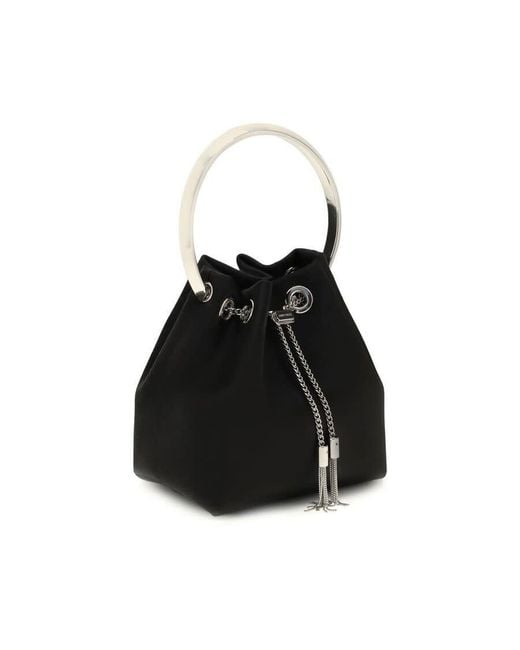 Jimmy Choo Black Bon Bon Bucket Bag