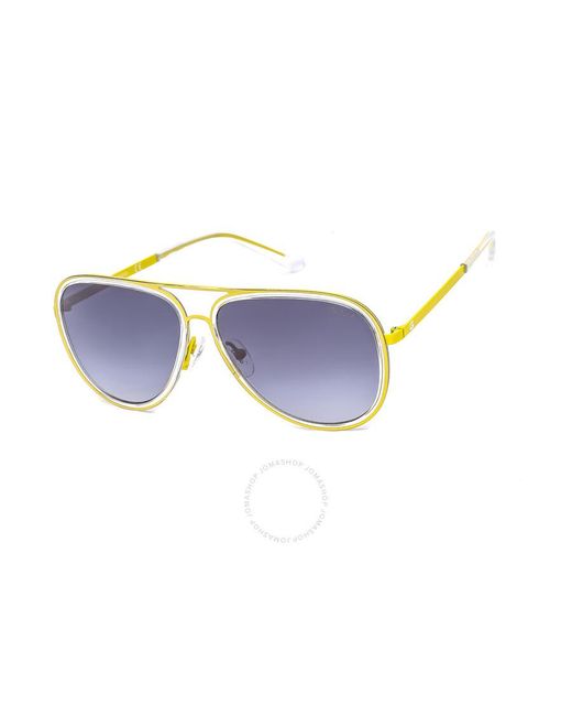 Guess Blue Yellow Pilot Sunglasses Gu698239c59 for men