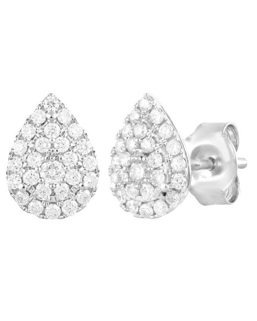Brilliant Diamond Metallic 1/3 Carat Lab Grown Halo Diamond Stud Earrings