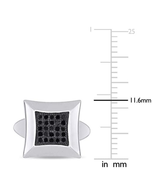 Amour Metallic 1/4 Ct Tw Diamond Pave Cufflinks for men