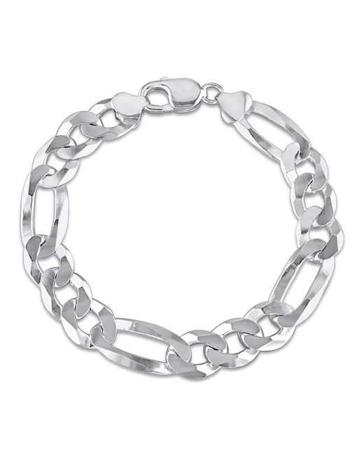 Amour Metallic 12.3Mm Flat Figaro Chain Bracelet