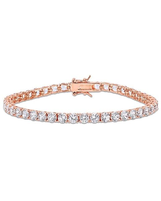 Amour Metallic 14 1/4 Ct Tgw Created Sapphire Tennis Bracelet