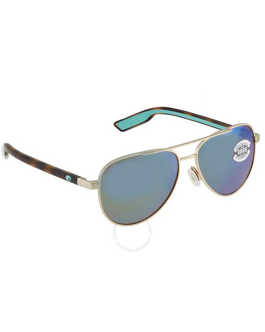 Costa Del Mar Blue Cta Del Mar i Green Mirror Polarized Glass Unisex Sunglasses  287 Ogmglp 57