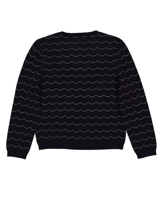 Chloé Black Girls Wave-print Sweatshirt