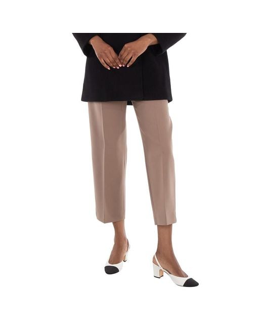 Max Mara Black Verbano Stretch-Wool Trousers, Brand Size 38 Us Size 4