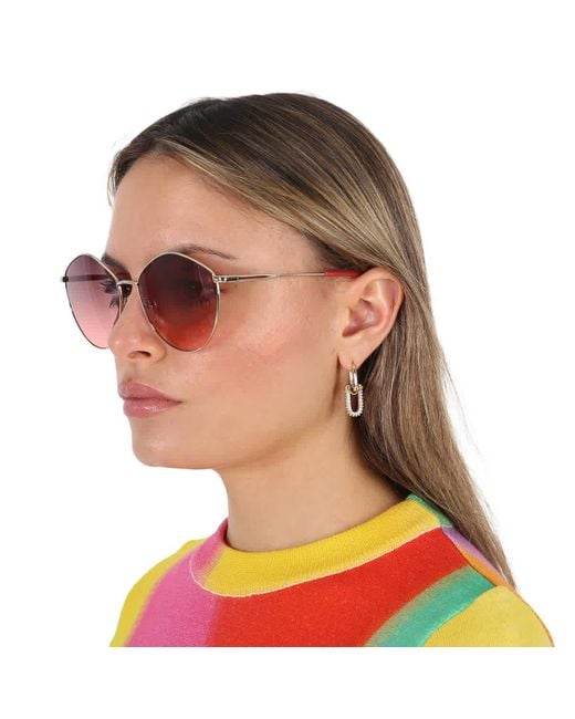 Calvin Klein Pink Gradient Oval Sunglasses Ckj22202s 717 61