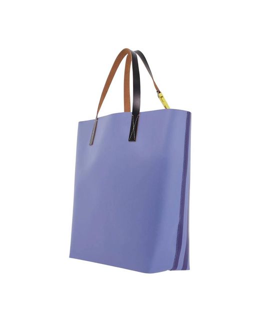 Marni Blue Logo Stripe Tribeca Shopping Bag for men
