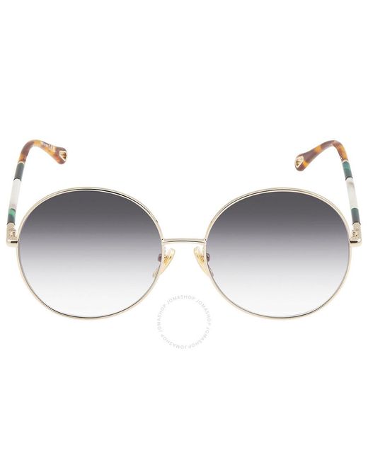 Chloé Multicolor Blue Round Sunglasses