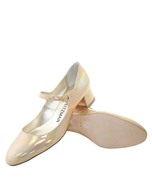 Stuart Weitzman Natural Vivienne 35 Mary Jane Pumps, Brand Size 36 Us