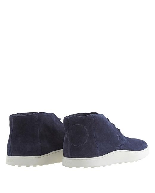 Tod's Blue Galaxy Suede Desert Boots for men