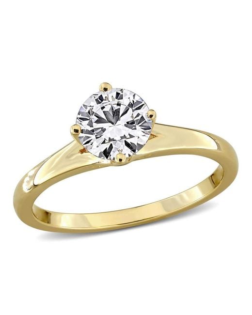 Created Forever Metallic 1Ct Tw Lab-Grown Diamond Solitaire Engagement Ring for men