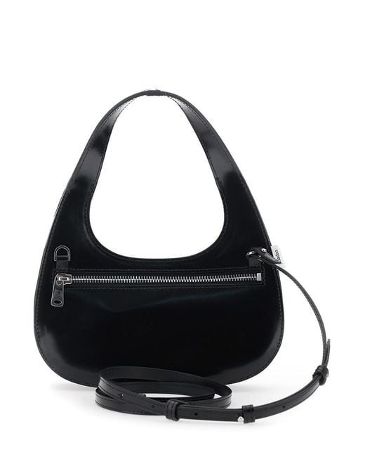 Coperni Black Slim Swipe Phone Baguette Shoulder Bag With Adjustable And Removable Shoulder Strap And Logo Lettering On The Front
