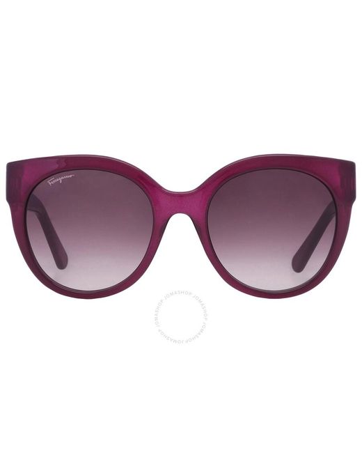 Ferragamo Purple Gradient Cat Eye Sunglasses Sf1031s 513 53
