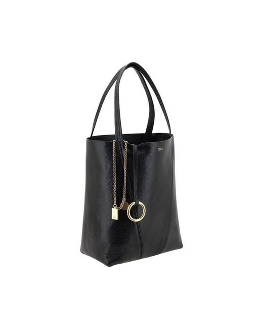 Chloé Black Chlo Spin Shoulder Bag