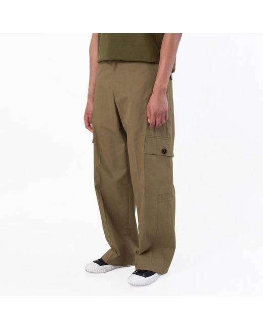 Ferragamo Natural Cotton Canvas Cargo Pants, Brand Size 48 Us Size 38 for men