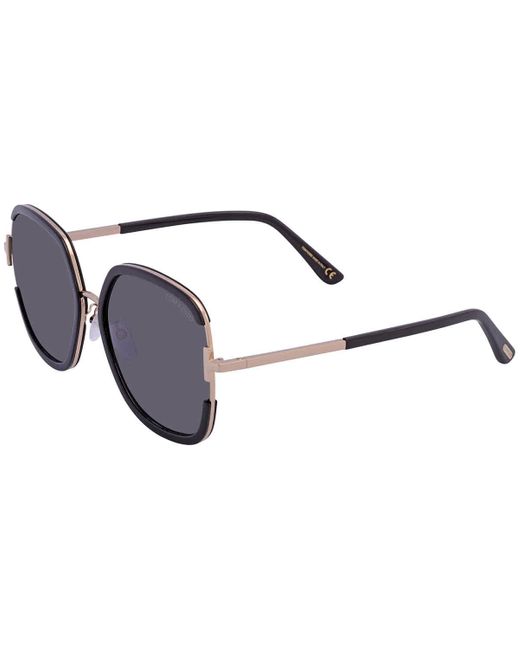 Tom Ford Black Butterfly Sunglasses Ft0809k 01a 61