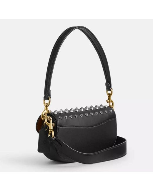 COACH Harley 23 Studded Shoulder Bag in Black | Lyst