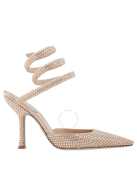 Rene Caovilla Metallic Rene Caovilla Cleo Pump With Crystals