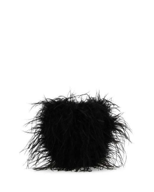 Alexander Wang Black Feathers Clutch