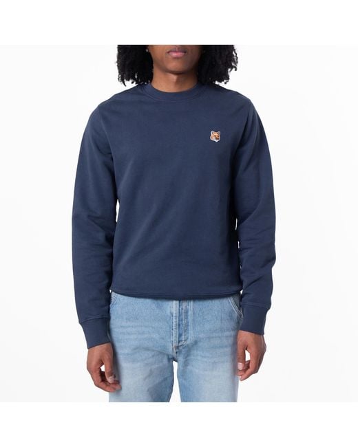 Maison Kitsuné Blue Fox Head Patch Sweatshirt for men