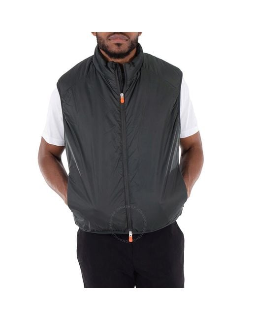 Save The Duck Gray Stelis Zip Up Vest for men