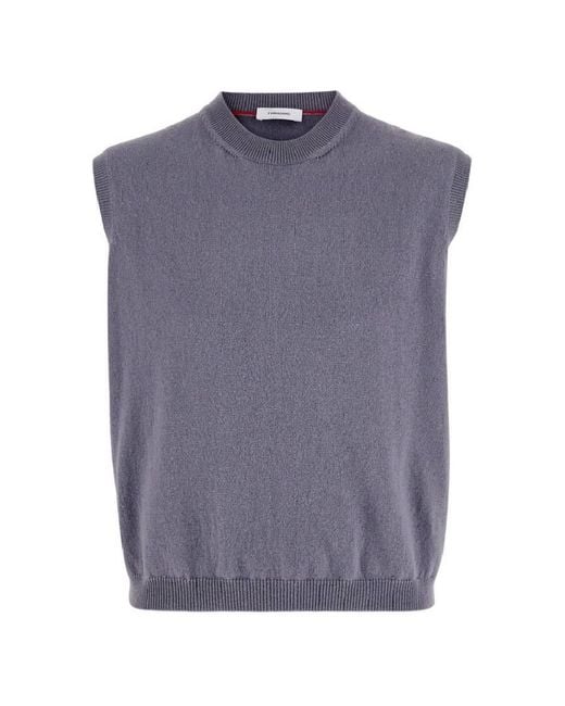 Ferragamo Purple Cashmere Sleeveless Top