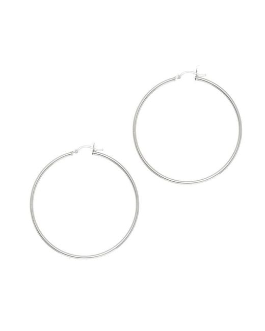 Tresorra Metallic Sterling Hoop Earrings