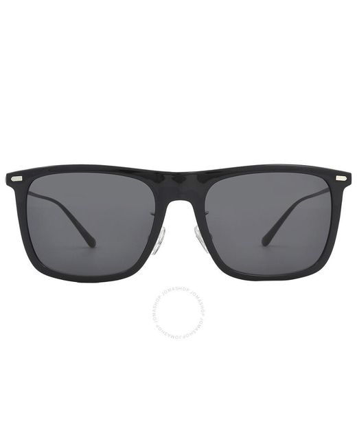 COACH Gray Grey Rectangular Sunglasses Hc8356 500287 56 for men