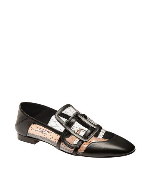 Bally Black Janelle Pvc Leather Loafers, Brand Size 37.5 Us