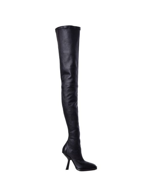 Ferragamo Black Ramii Nappa Stretch Thigh-High Boots