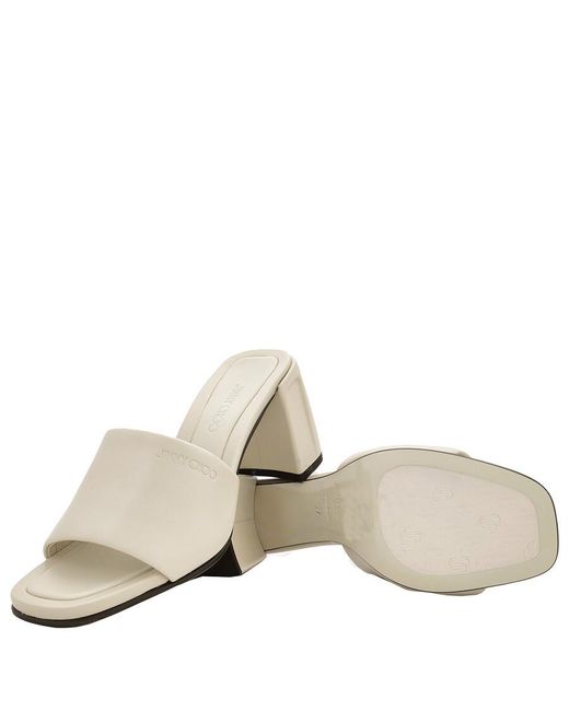 Jimmy Choo Natural Lena 70 Leather Sandals